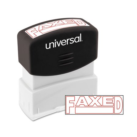 UNIVERSAL Message Stamp, FAXED, Pre-Inked One-Color, Red UNV10054